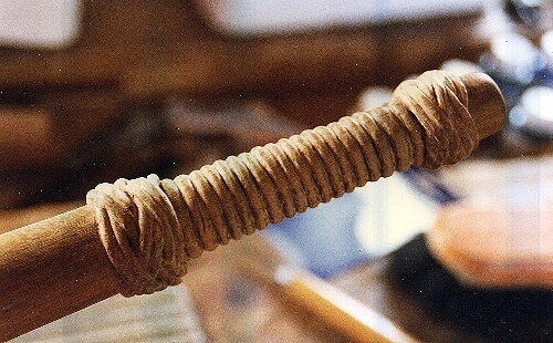 carved tiller