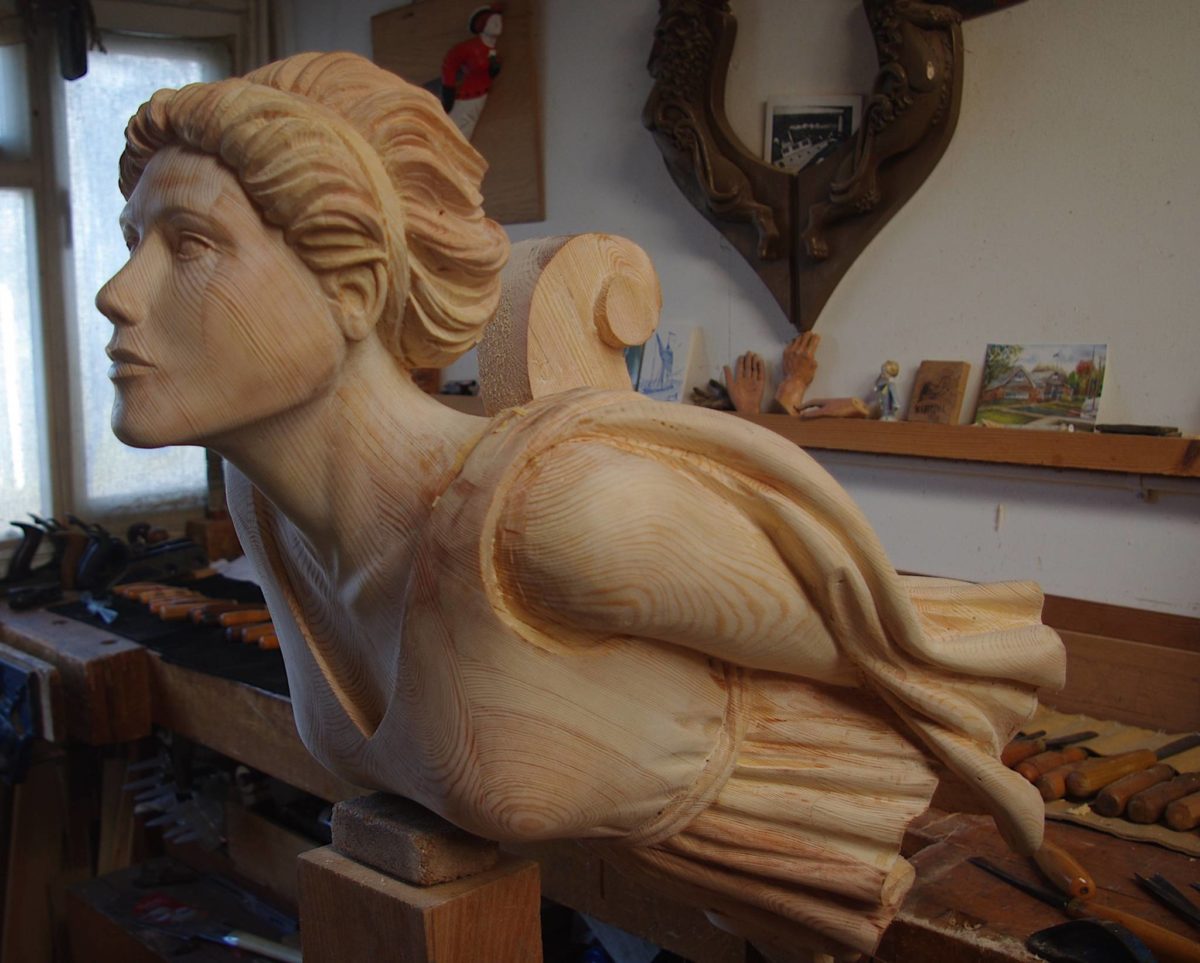 Nereia ship figurehead for sale Maritima Wood Carving